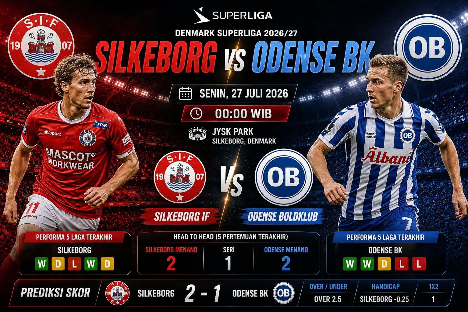 Prediksi Silkeborg vs Odense BK 2026, Duel Sengit Perebutan Tiga Poin